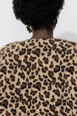 Promod ADELE en moumoute réversible - Imprimé marron Imprimémarron Flash Sale