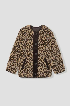 Promod ADELE en moumoute réversible - Imprimé marron Imprimémarron Flash Sale