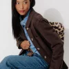 Promod ALMA veste surchemise en toile - Chocolat New
