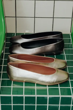 Promod Ballerines couleur dorée Femme - Coloration dorée Colorationdorée Clearance