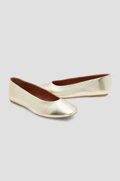 Promod Ballerines couleur dorée Femme - Coloration dorée Colorationdorée Clearance