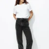 Promod BASILE jean droit high rise - Noir Best Sale