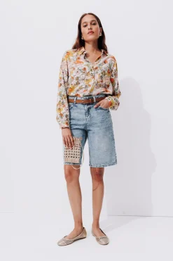 Promod Bermuda en jean Femme - Jean moyen Jeanmoyen Outlet