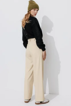 Promod BILLY Pantalon large Femme - Beige Discount