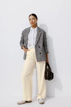 Promod BILLY pantalon lyocell Femme - Ecru Best