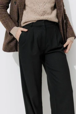 Promod BILLY pantalon rayé irisé - Noir Discount