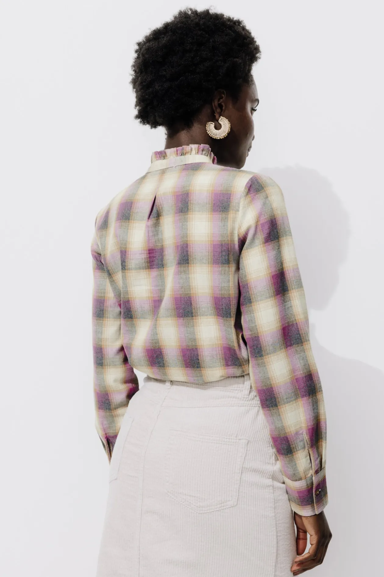 Promod Blouse à carreaux Femme - Rayures multicolores Rayuresmulticolores Store