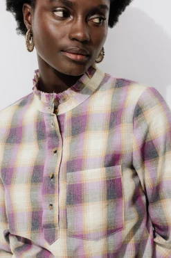 Promod Blouse à carreaux Femme - Rayures multicolores Rayuresmulticolores Store