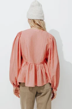 Promod Blouse à manches ballon Femme - Vieux rose Vieuxrose Discount