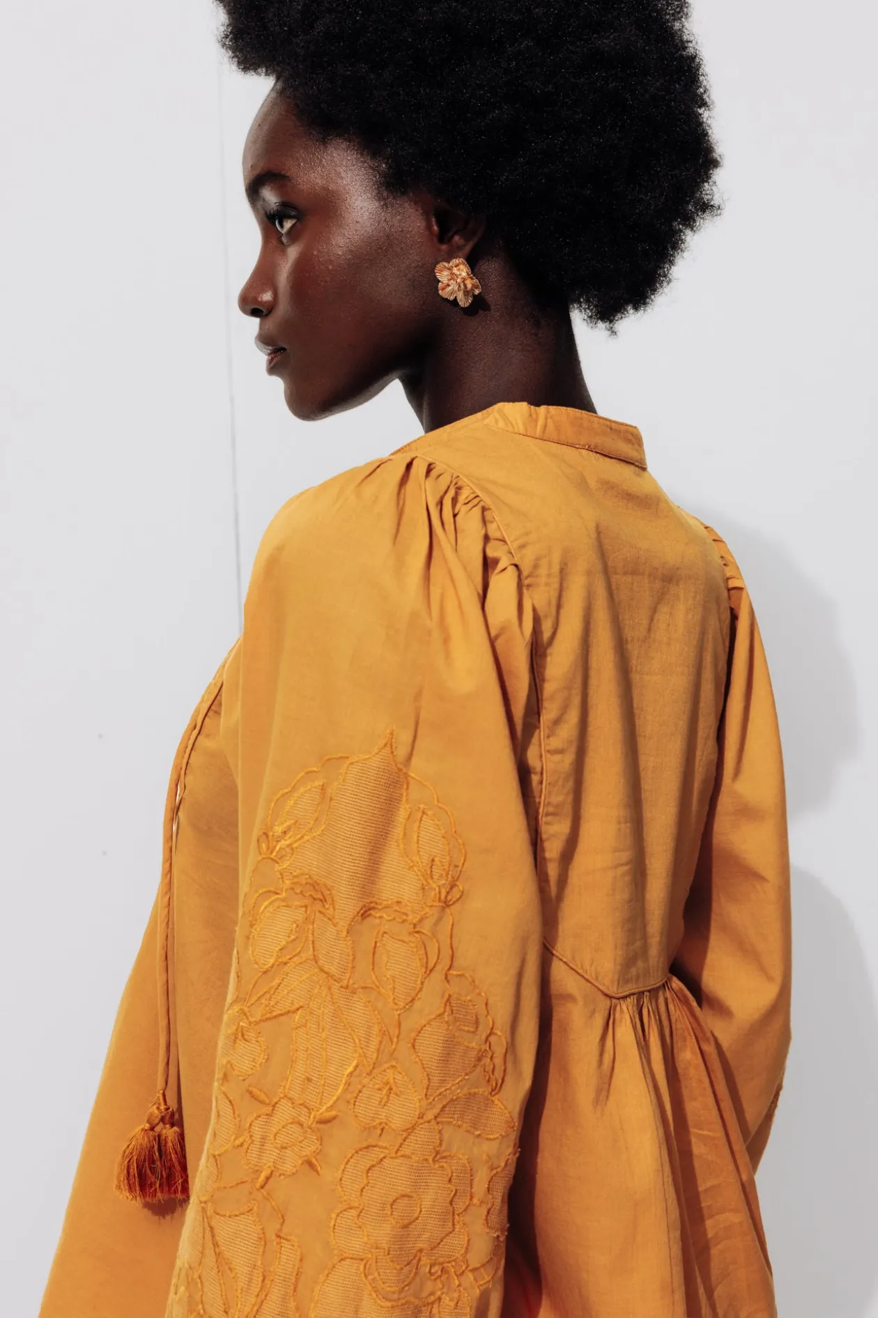 Promod Blouse brodée Femme - Ocre Sale