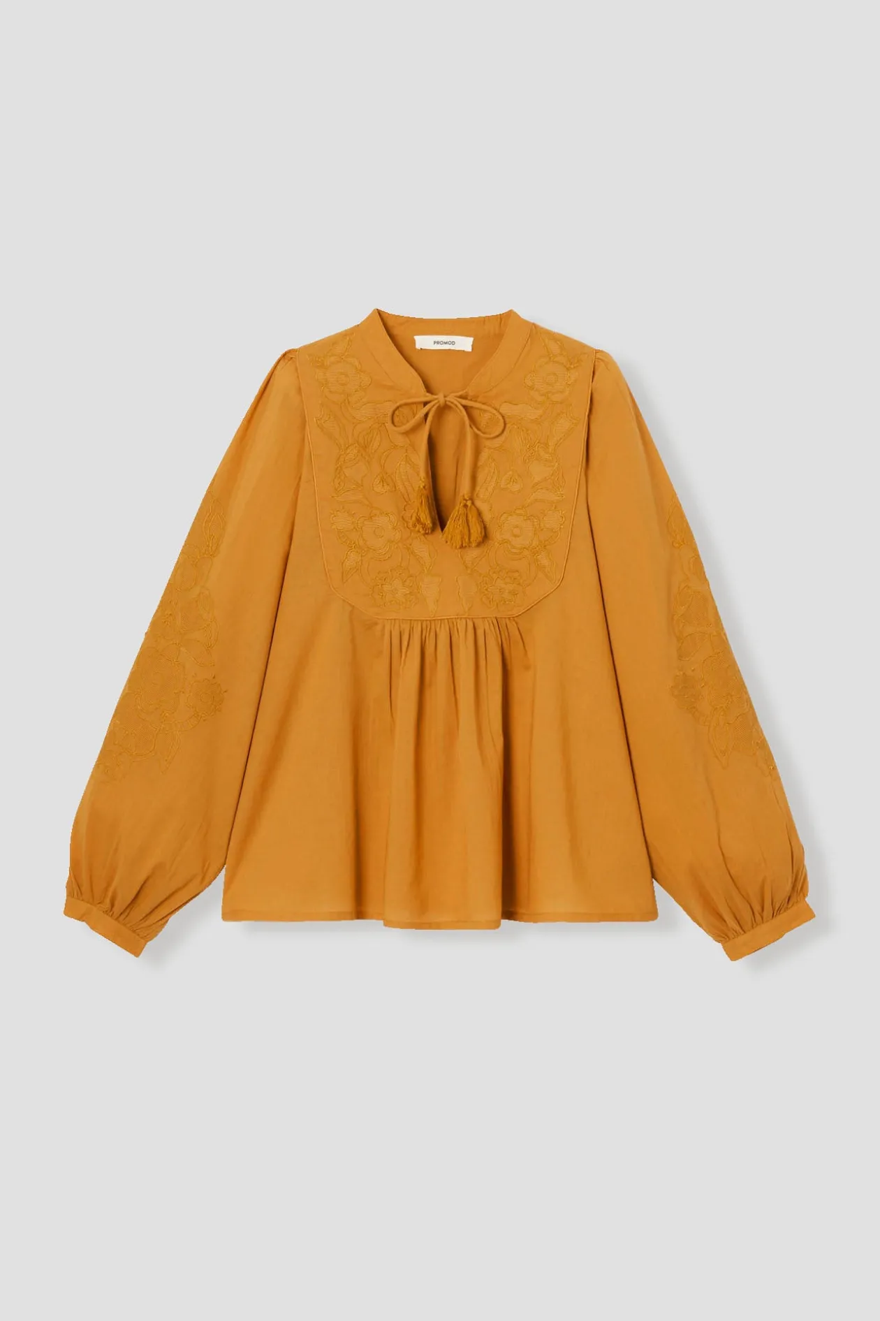 Promod Blouse brodée Femme - Ocre Sale