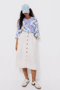 Promod Blouse cache-cœur imprimée - Imprimé écru Impriméécru Shop