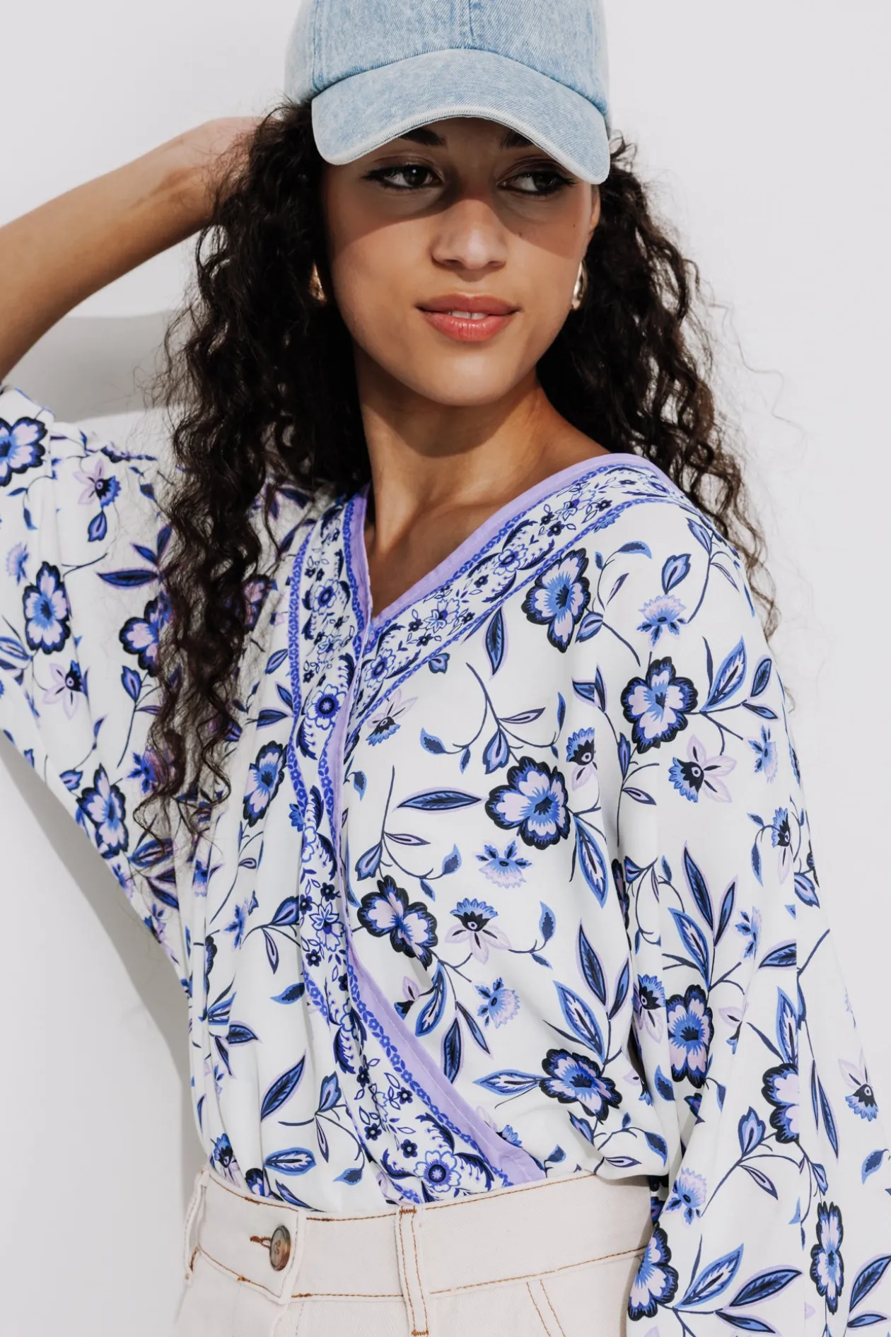 Promod Blouse cache-cœur imprimée - Imprimé écru Impriméécru Shop
