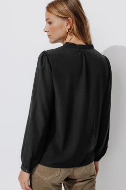Promod Blouse crinkle unie Femme - Noir Clearance