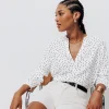 Promod Blouse droite à pois Femme - Imprimé écru Impriméécru Store