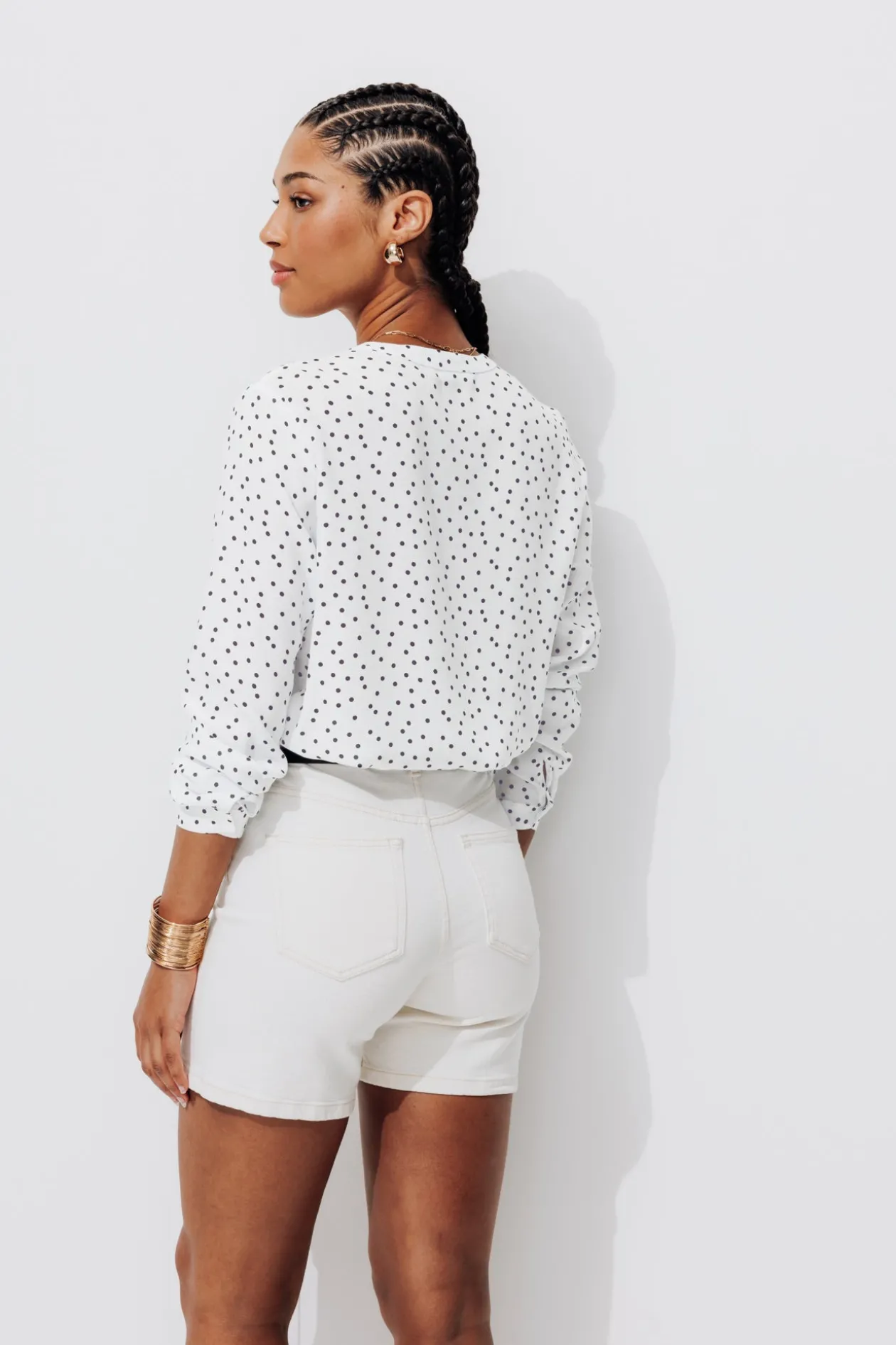 Promod Blouse droite à pois Femme - Imprimé écru Impriméécru Store