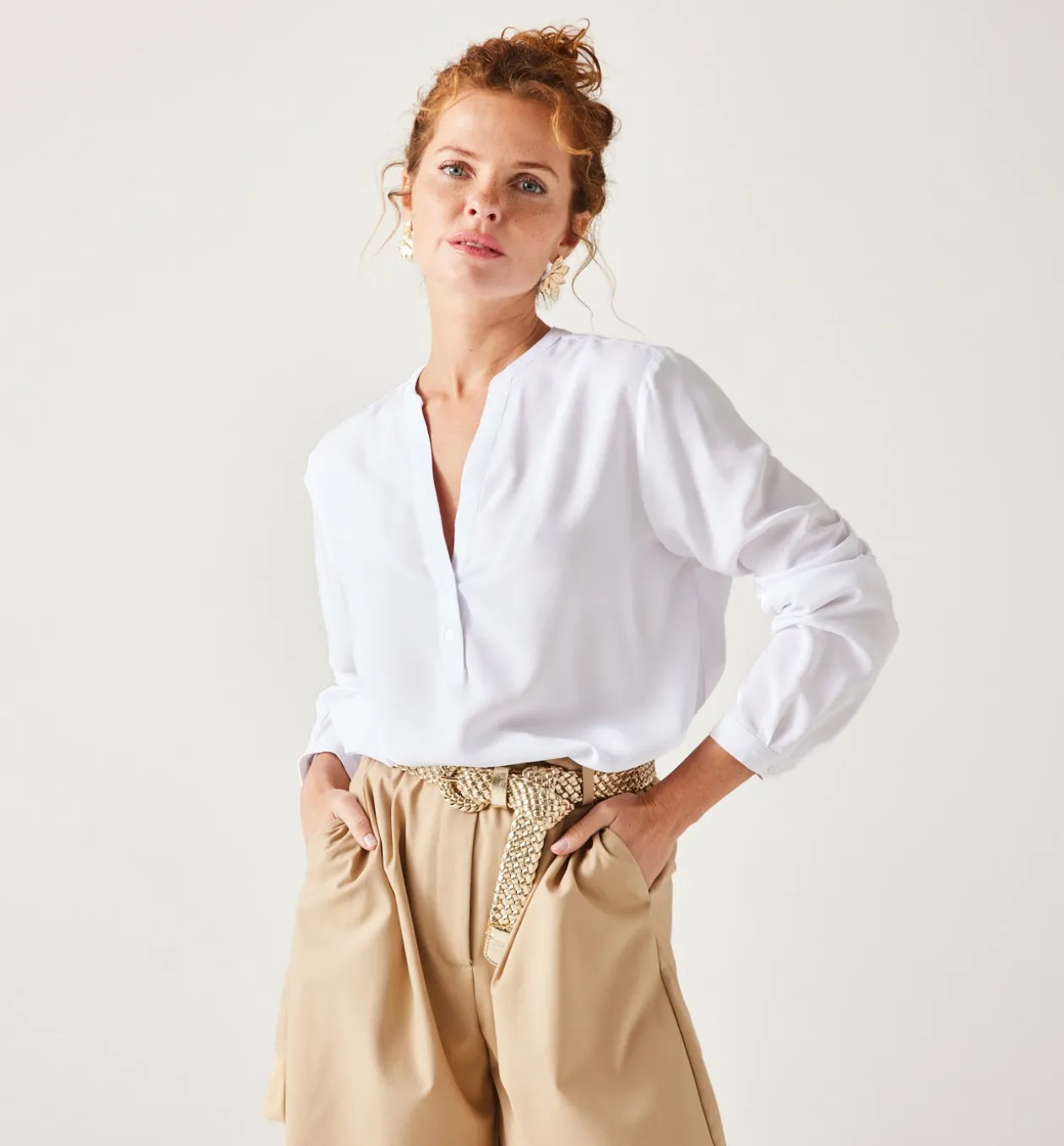 Promod Blouse droite Femme - Blanc Cheap
