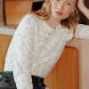 Promod Blouse en dentelle Femme - Ecru Hot