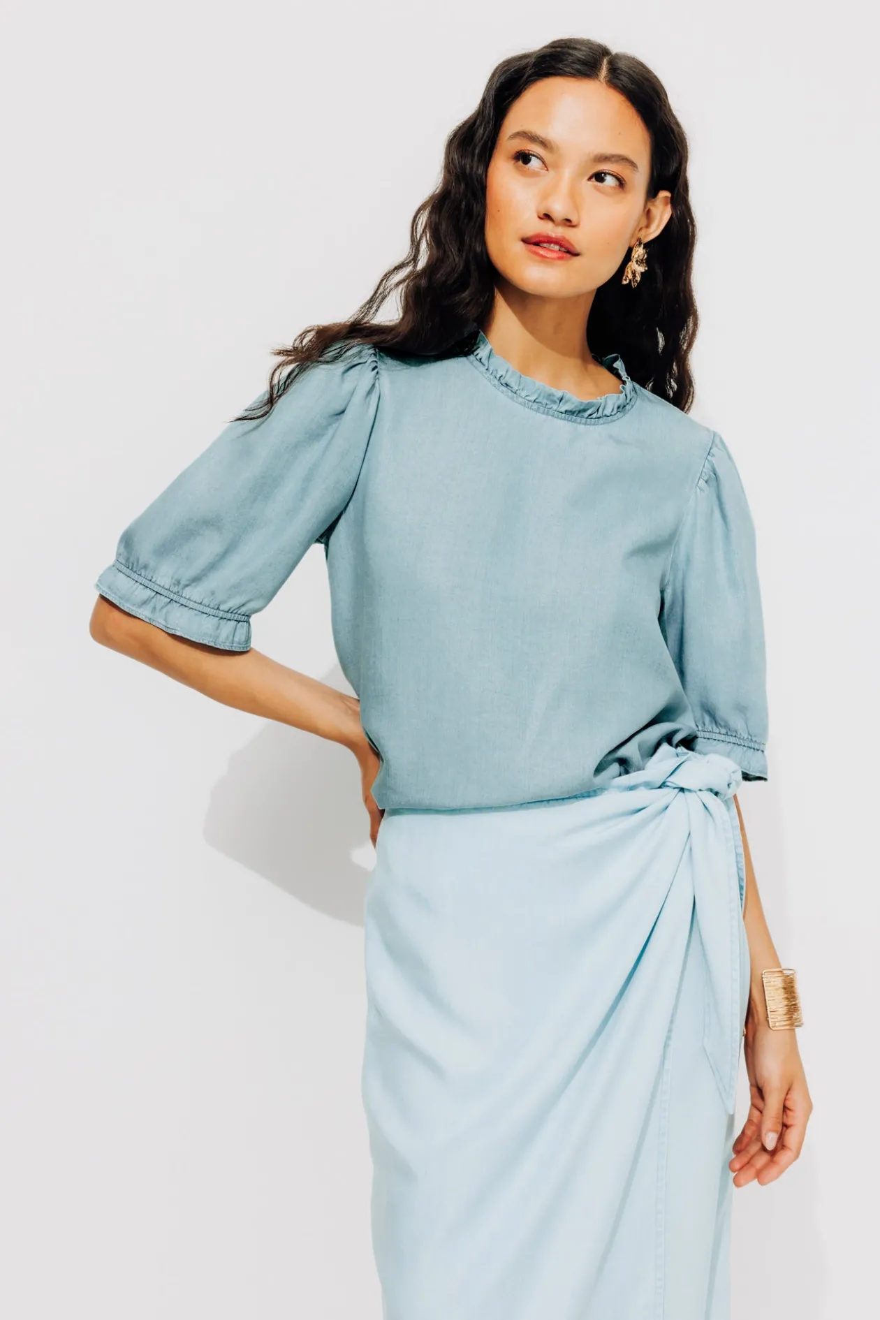Promod Blouse en lyocell Femme - Jean clair Jeanclair Fashion