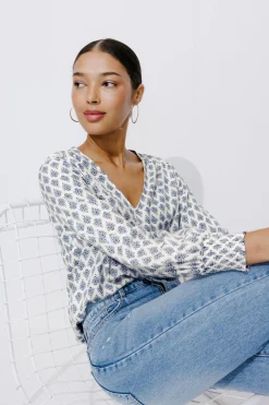 Promod Blouse Femme éco-conçue - Imprimé multicolore Imprimémulticolore Flash Sale