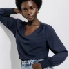 Promod Blouse Femme éco-conçue - Marine Hot