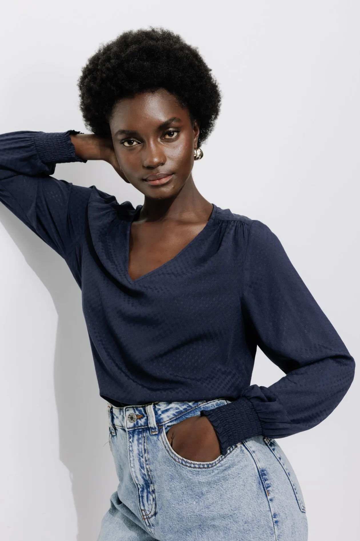 Promod Blouse Femme éco-conçue - Marine Hot