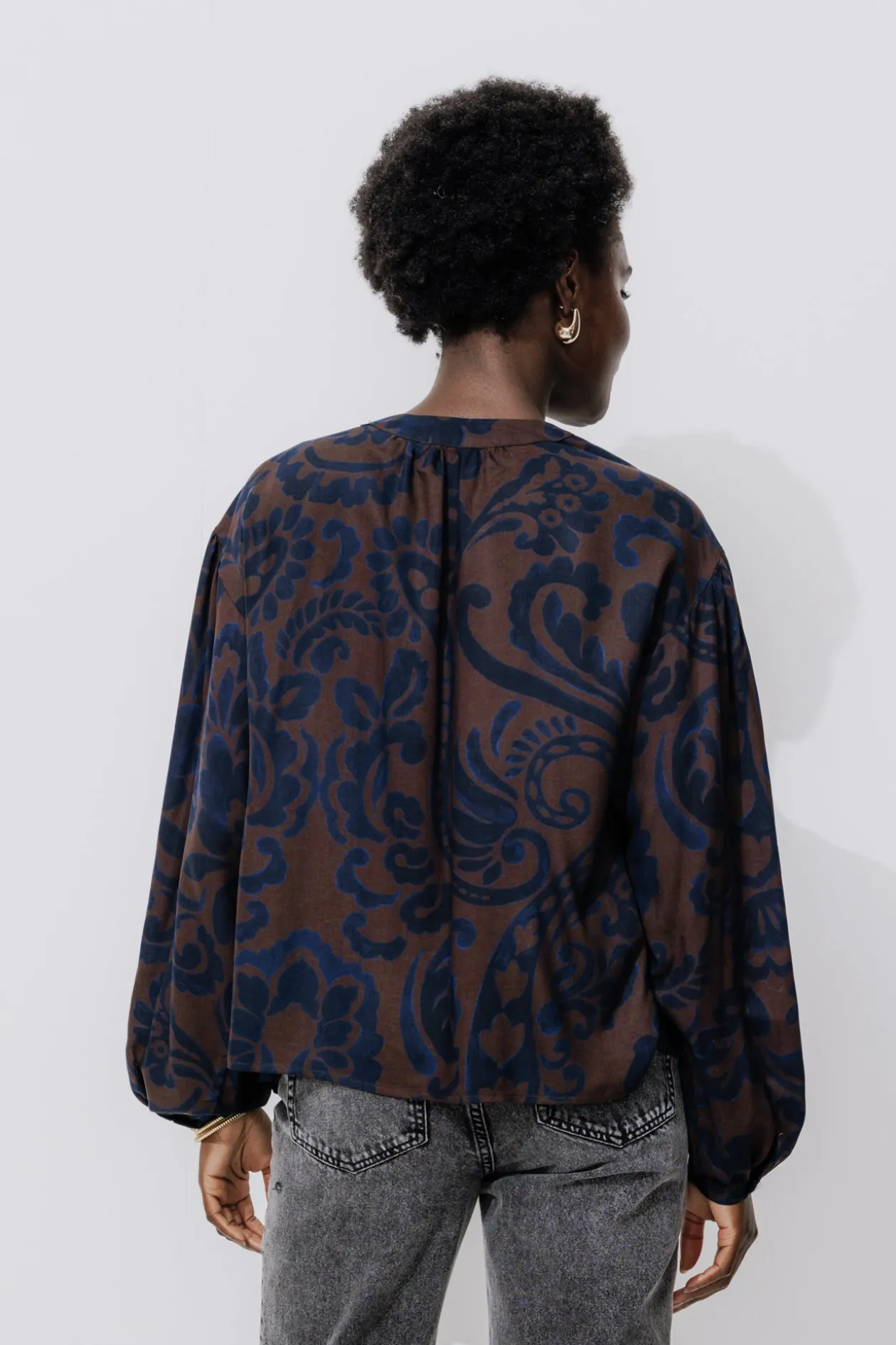 Promod Blouse imprimée oversize Femme - Imprimé marron Imprimémarron Flash Sale