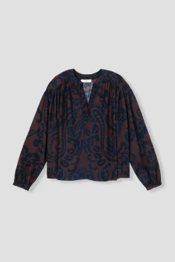 Promod Blouse imprimée oversize Femme - Imprimé marron Imprimémarron Flash Sale