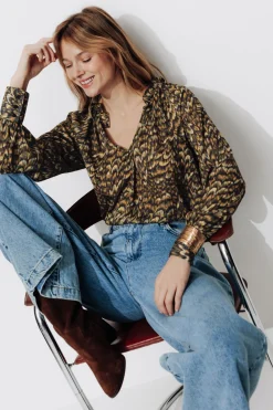 Promod Blouse légère imprimée Femme - Imprimé marron Imprimémarron Best Sale