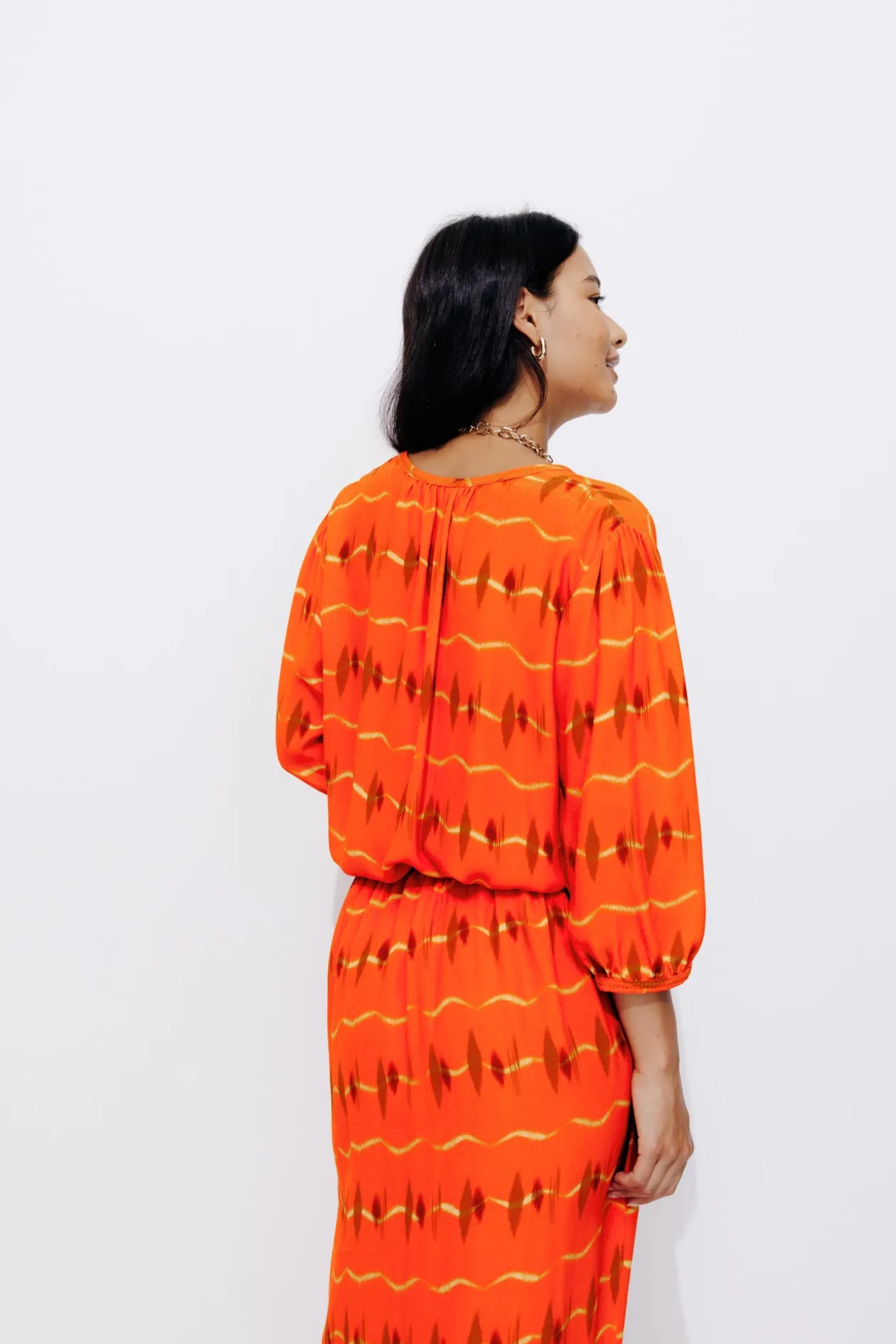 Promod Blouse manches 3/4 Femme - Imprimé rouge Imprimérouge Shop