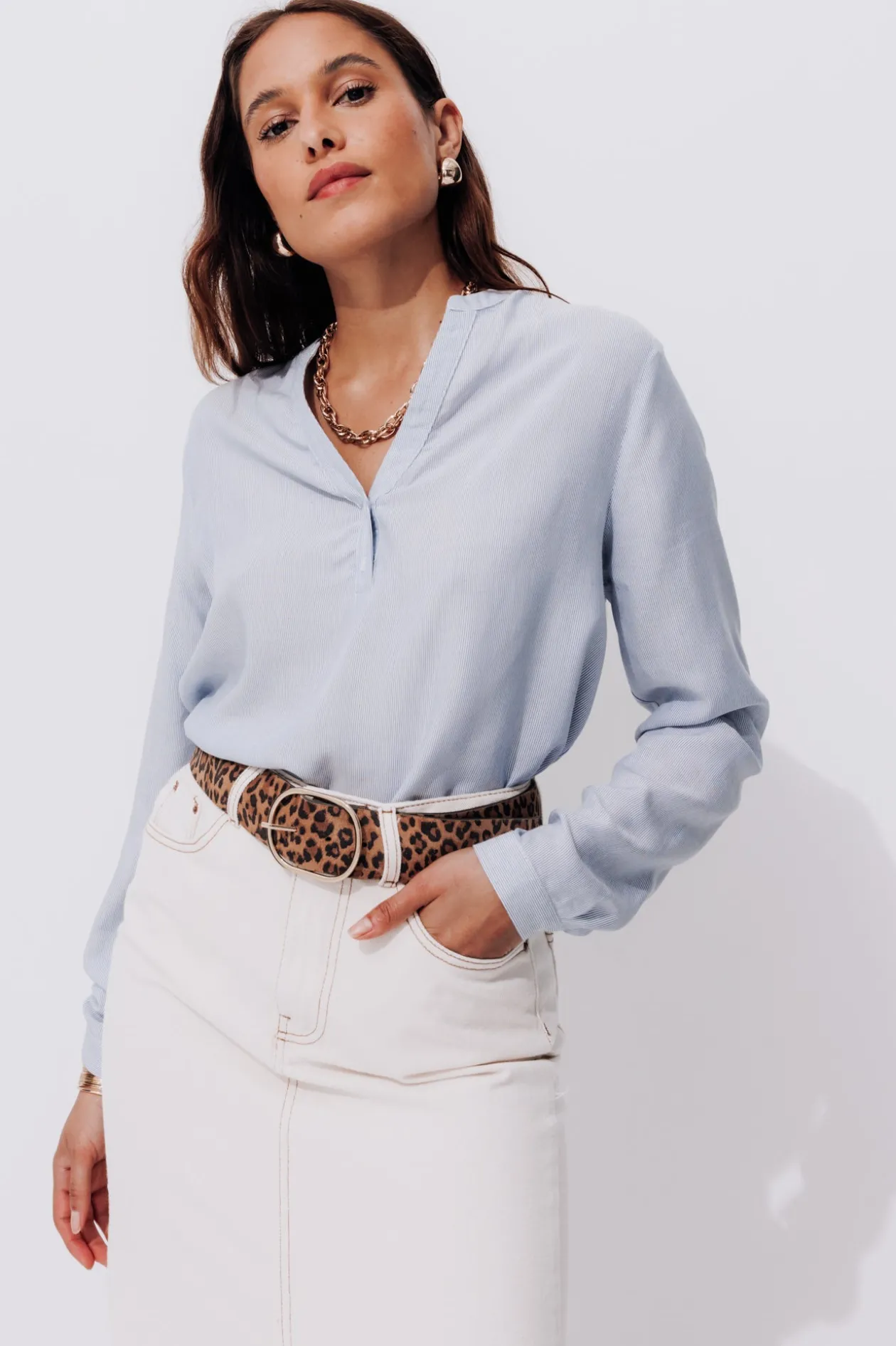 Promod Blouse rayée Femme - Rayé bleu Rayébleu Hot
