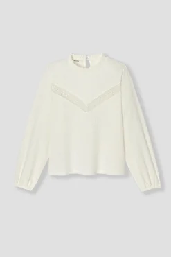 Promod Blouse romantique Femme - Ecru Clearance