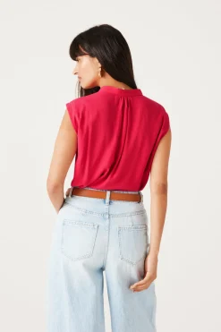 Promod Blouse sans manches Femme - Framboise Best Sale