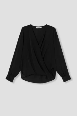 Promod Blouse soyeuse unie Femme - Noir Clearance