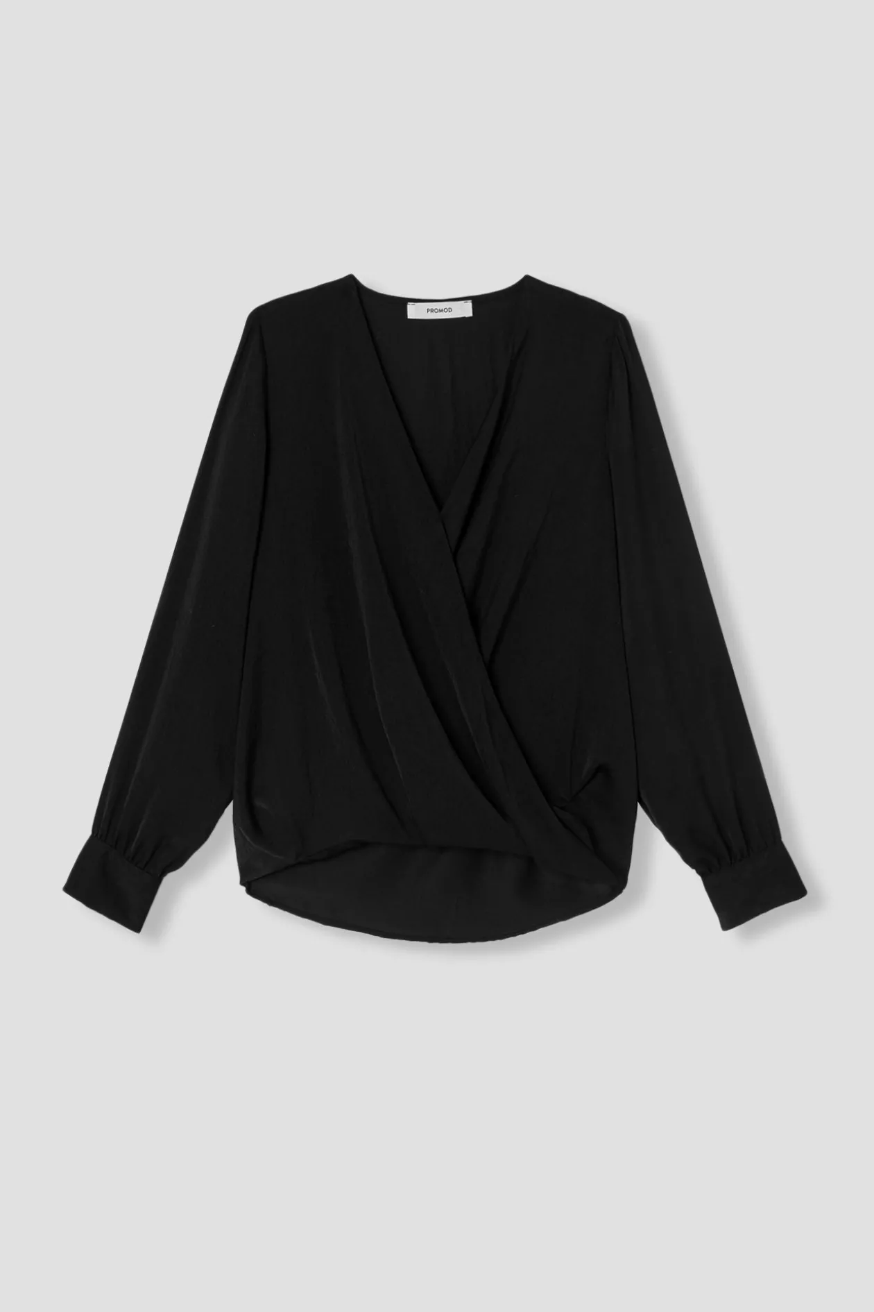Promod Blouse soyeuse unie Femme - Noir Clearance