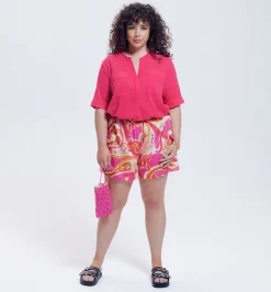 Promod Blouse unie en coton Femme - Corail Shop