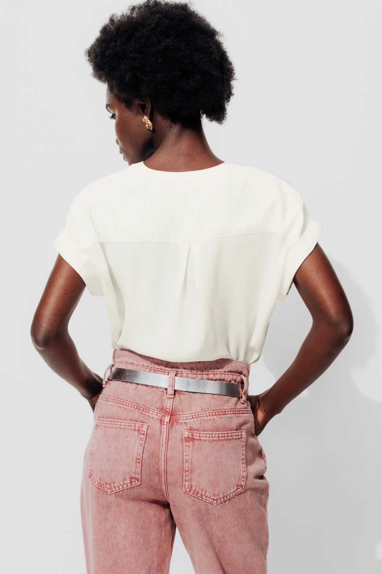 Promod Blouse unie Femme - Ecru Discount