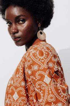 Promod Blouson bomber brodé - Terre de sienne Terredesienne Flash Sale