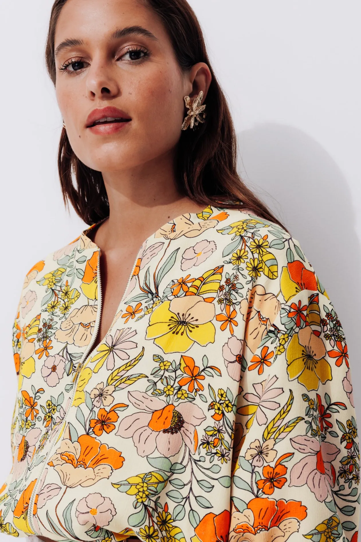 Promod Blouson bomber imprimé Femme - Imprimé écru Impriméécru Outlet