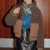 Promod Blouson court en moumoute - Marron Fashion