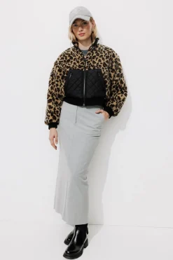 Promod Blouson court en moumoute - Imprimé multicolore Imprimémulticolore Online
