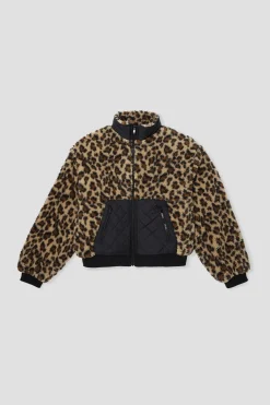 Promod Blouson court en moumoute - Imprimé multicolore Imprimémulticolore Online