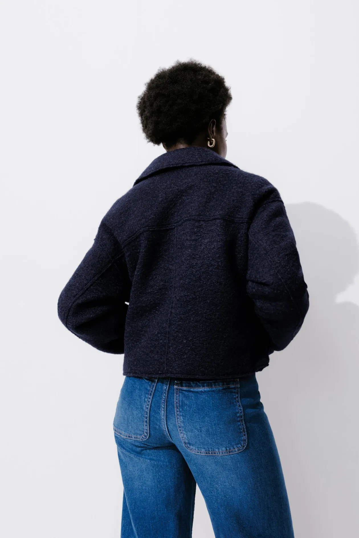 Promod Blouson court zippé Femme - Marine Online