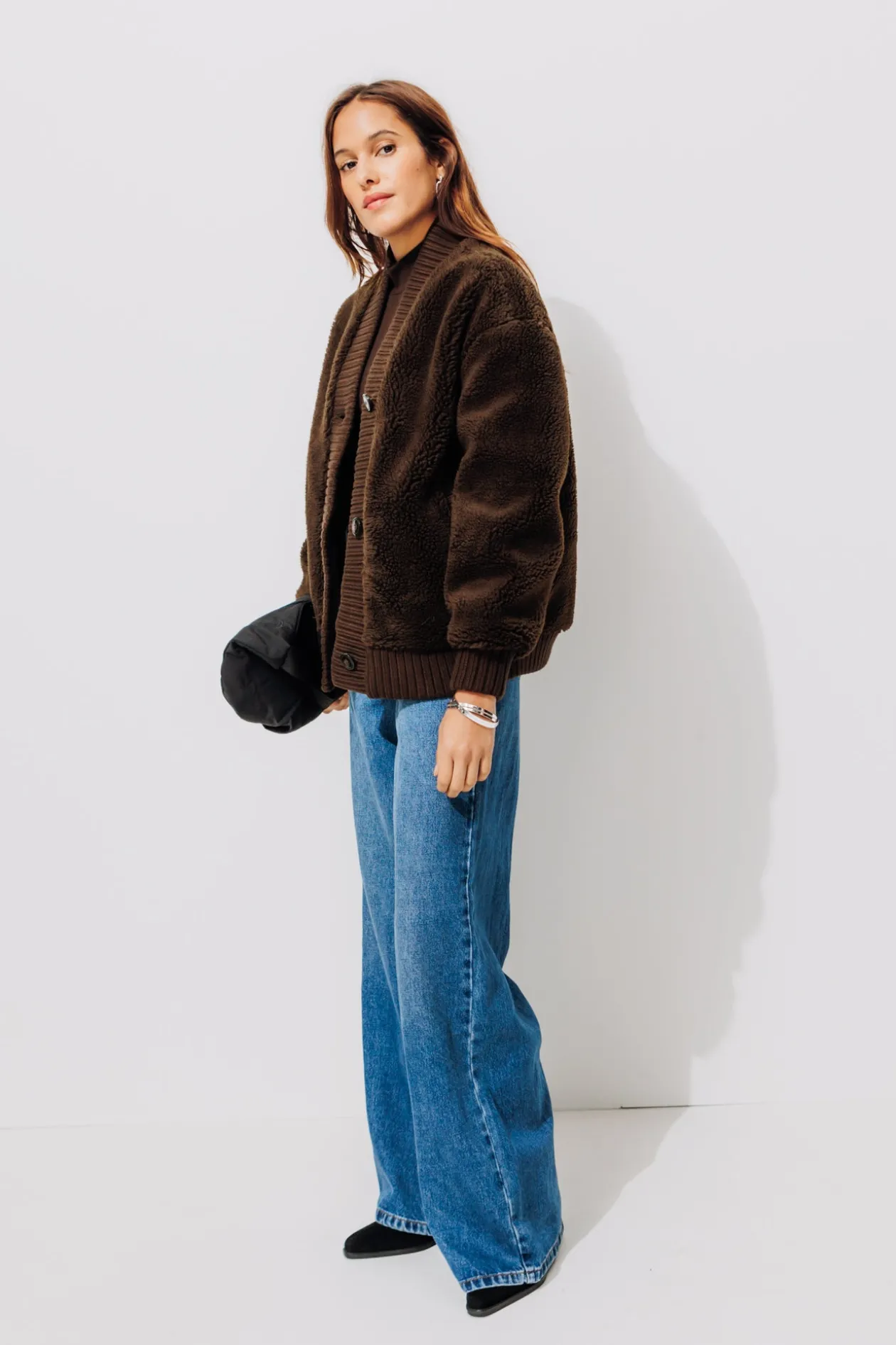 Promod Blouson en moumoute Femme - Camel Fashion