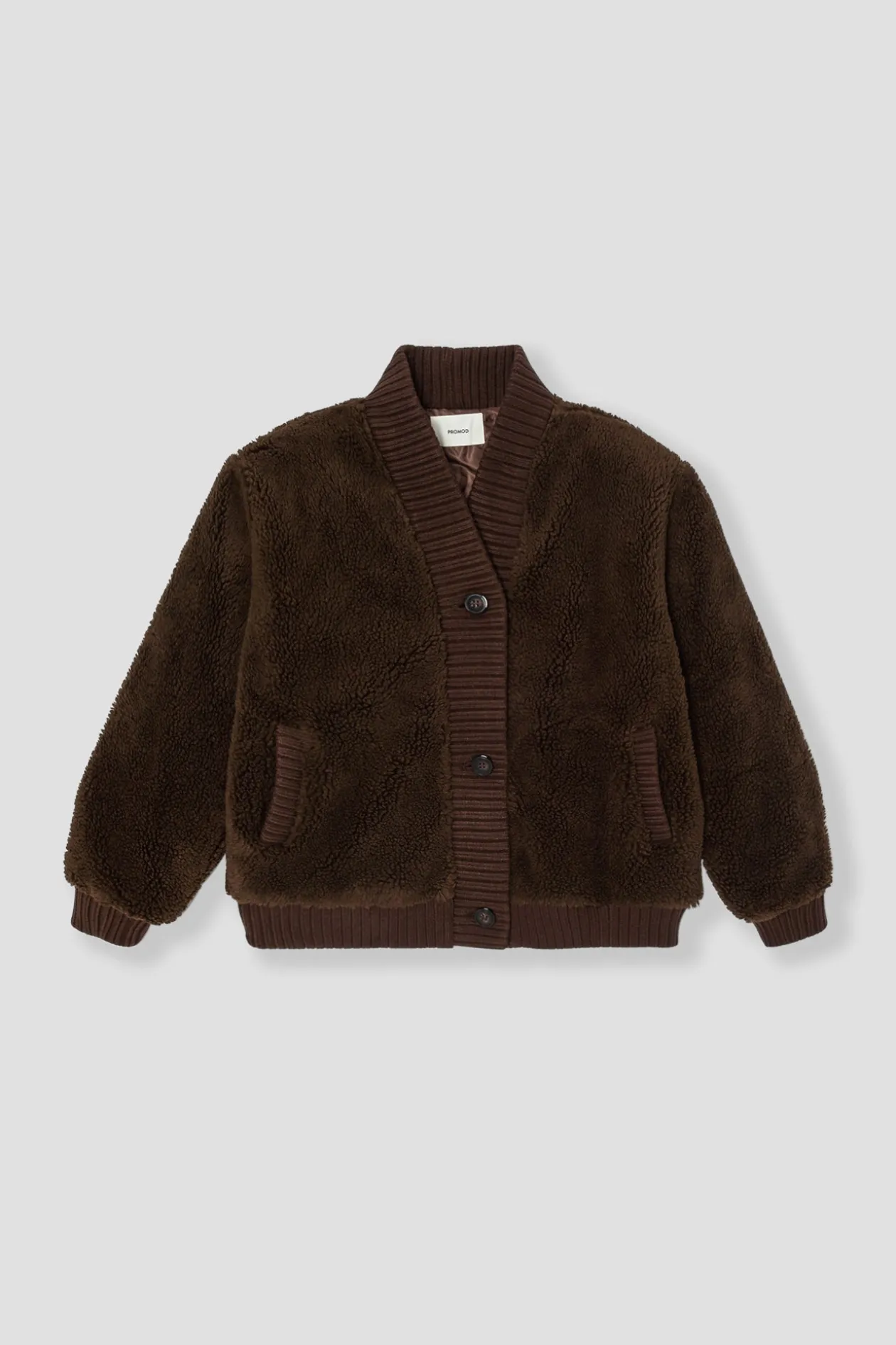 Promod Blouson en moumoute Femme - Camel Fashion