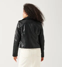 Promod Blouson en simili cuir Femme - Noir Flash Sale