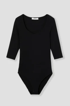 Promod Body en jersey côtelé Femme - Noir Best