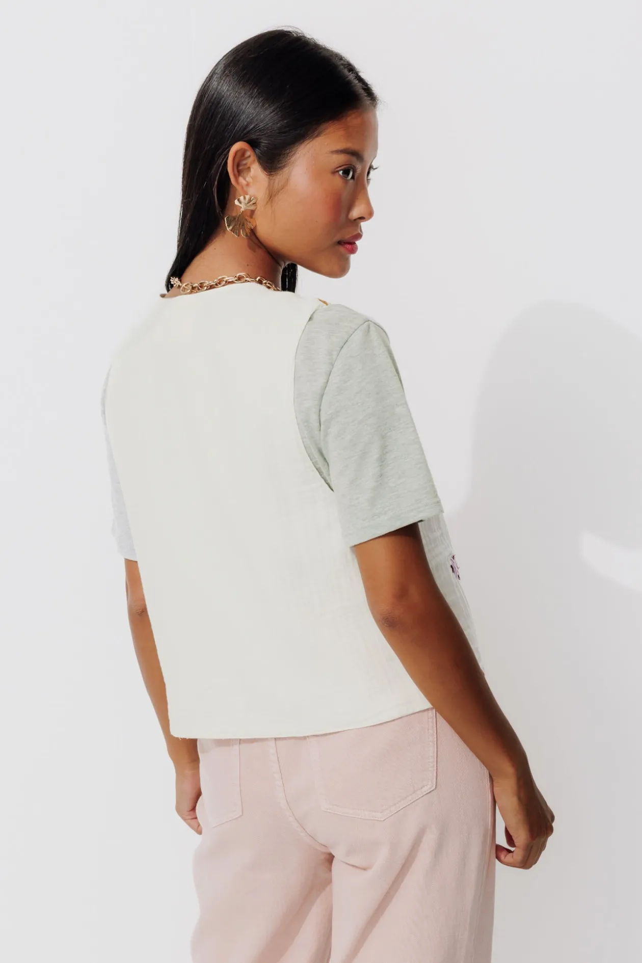 Promod Boléro brodé en coton Femme - Imprimé multicolore Imprimémulticolore Cheap