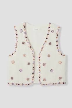 Promod Boléro brodé en coton Femme - Imprimé multicolore Imprimémulticolore Cheap