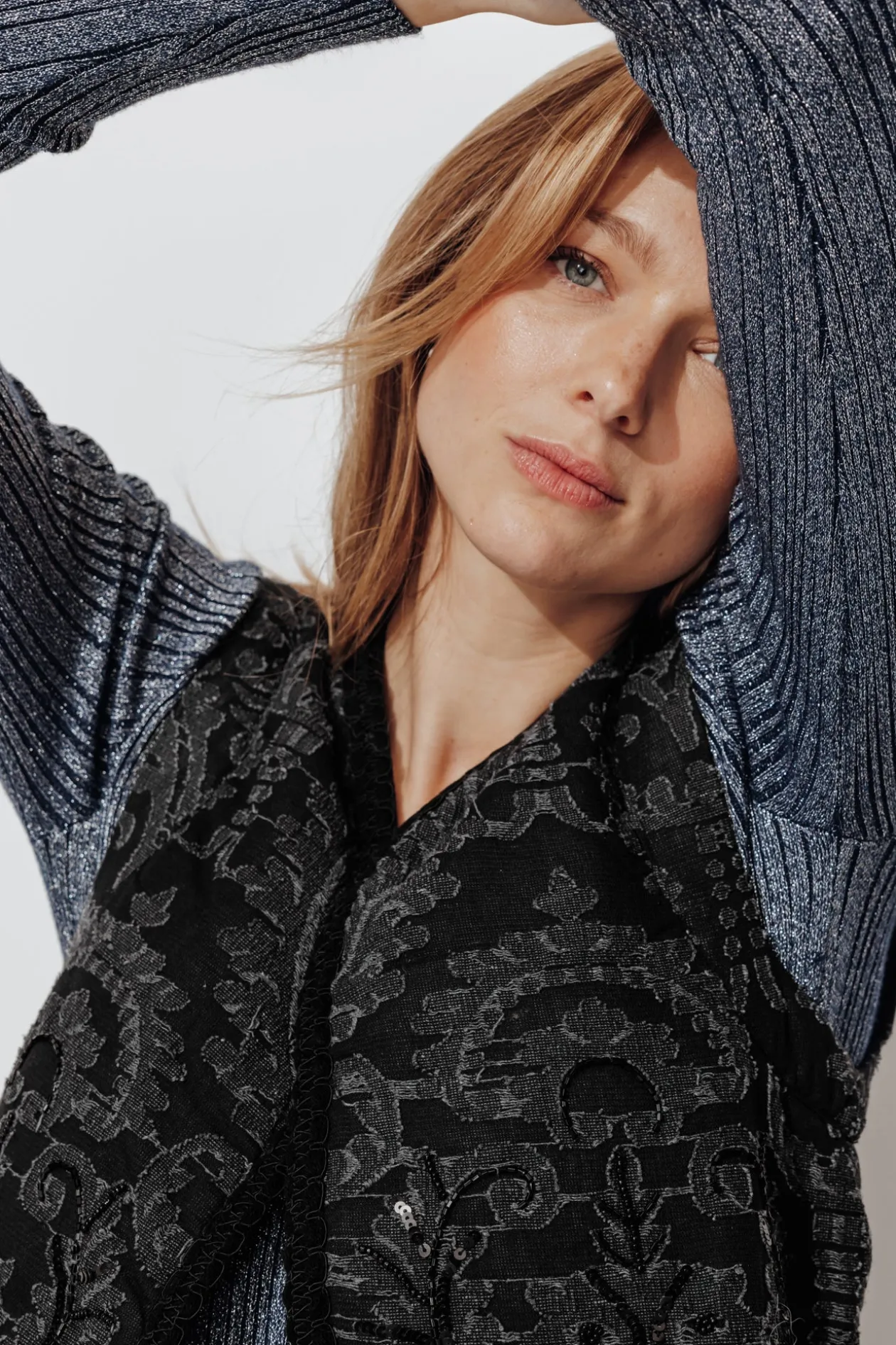 Promod Boléro en jacquard perlé Femme - Noir Fashion